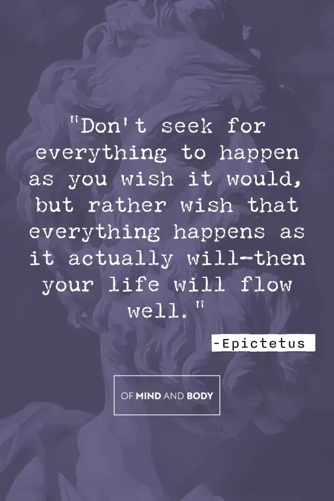 Stoic Quotes on Amor Fati - Love of Fate - Epictetus